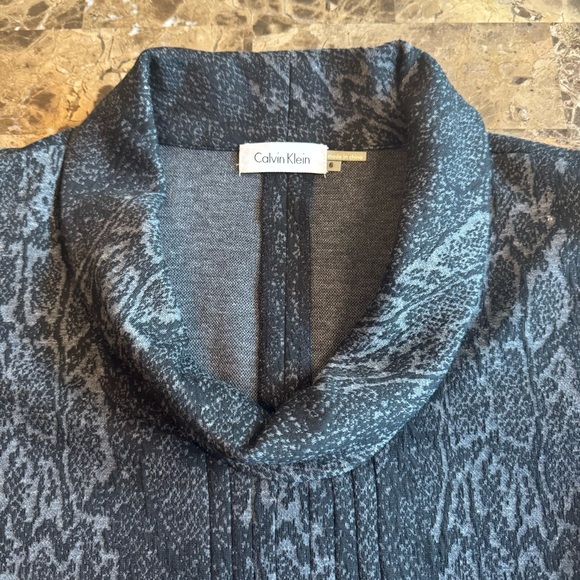 Calvin Klein Dress Size 6 Short Sleeve Sweater Cowl Neck Stretch - Picture 7 of 11